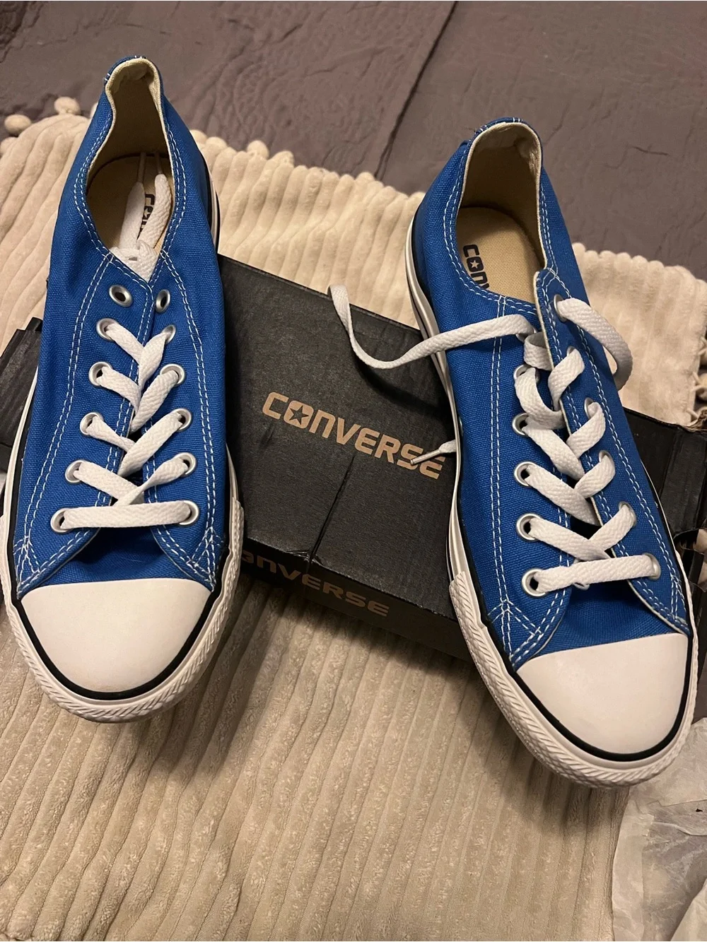 Converse Blue Top Sneakers with White Accents